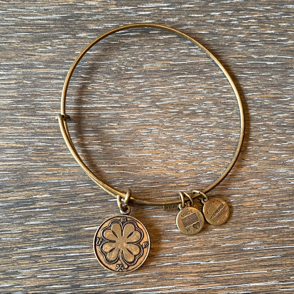 2/$20 Alex and Ani shamrock gold bracelet clover